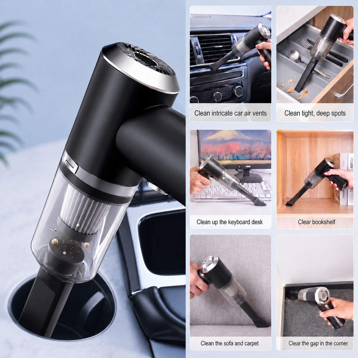 3 in 1 Wireless Vacuum Cleaner – Portable Handheld
